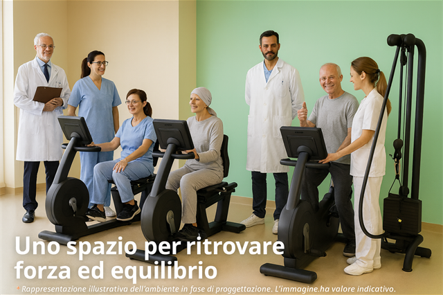 Uno spazio per ritrovare forza ed equilibrio:  spazio fitness per degenti oncologici presso l’Oncologia Falck